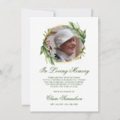 悔やみや弔慰サンキューメモリアル緑の写真 サンキューカード (正面)