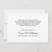 悔やみや弔慰サンキューユーメモリアル牡丹花瓶 サンキューカード (裏面)