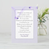 悔やみや弔慰サンキューラベンダー縁ど カード (スタンド正面)