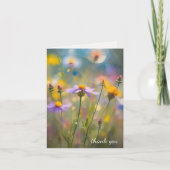 悔やみや弔慰サンキューワイルドフラワーファミリー カード (正面)