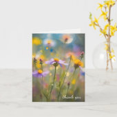 悔やみや弔慰サンキューワイルドフラワーファミリー カード (黄色い花)