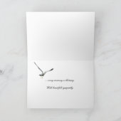 悔やみや弔慰サンセットと帆船 カード (内部)