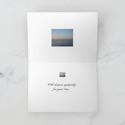 悔やみや弔慰サンセットウィリアムペン引用文 カード (内部)