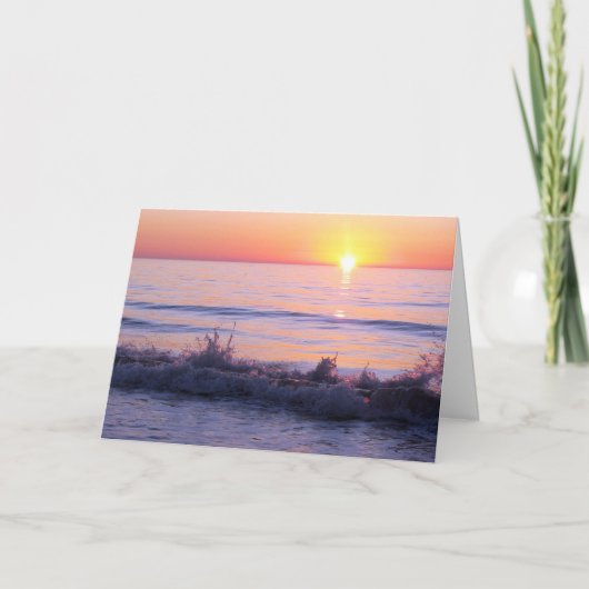 悔やみや弔慰サンセットウェーブ カード (正面)