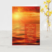 悔やみや弔慰サンセットシーインオレンジフエスセンチメンタル カード (黄色い花)