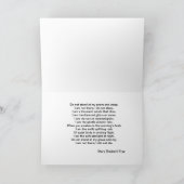 悔やみや弔慰サンセットフレイ詩 カード (内部)