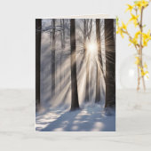 悔やみや弔慰サンビームインウィンターフォレスト カード (黄色い花)