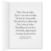 悔やみや弔慰サンビームドイツ羊飼い犬の詩カード (内側 (右))