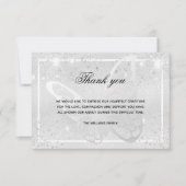 悔やみや弔慰シルバーバタフライ感謝していフォトユー ノートカード (正面)