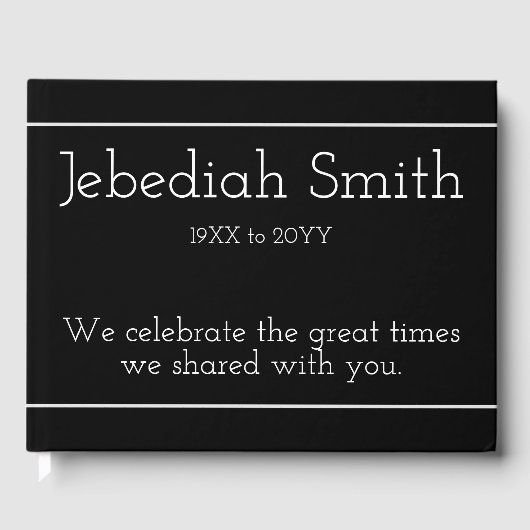 悔やみや弔慰シンプルと悲しみのゲストブック ゲストブック (正面)