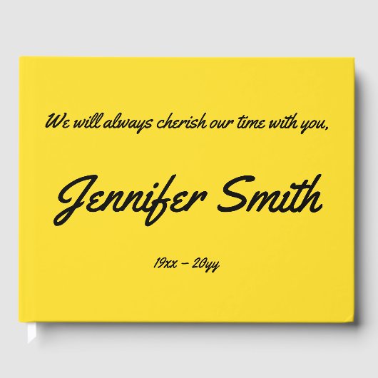 悔やみや弔慰シンプルの基本ゲストブック ゲストブック (正面)