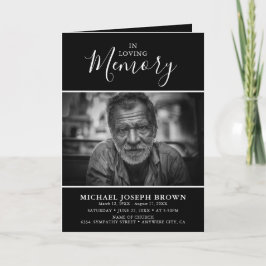 悔やみや弔慰シンプル写真葬儀プログラム プログラム