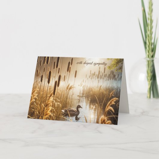 悔やみや弔慰ダックin霧の池 カード (正面)