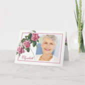 悔やみや弔慰ティーバラ写真葬儀サンキューカード サンキューカード (正面)