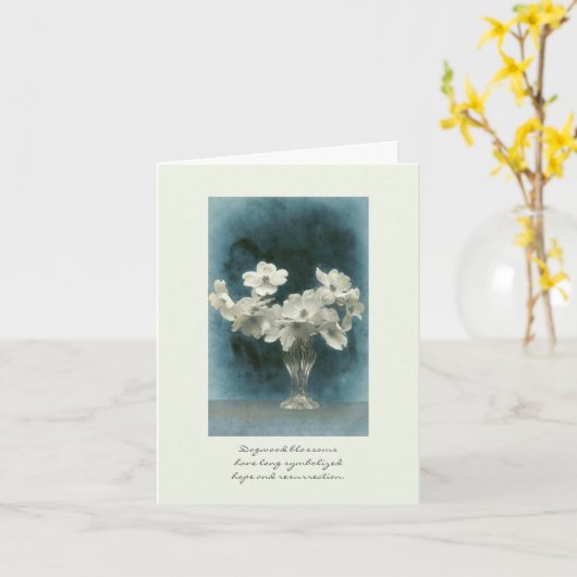 悔やみや弔慰ドッグウッドが希望を象徴 カード (黄色い花)