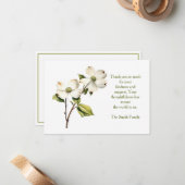 悔やみや弔慰ドッグウッドサンキューノーテカード ノートカード (正面/裏面インサイチュ)