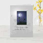 悔やみや弔慰ネイビーライトオブホープ カード (黄色い花)