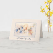 悔やみや弔慰ハイビスカス抽象芸術 カード (黄色い花)