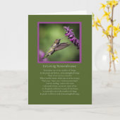 悔やみや弔慰ハミングバードの詩 カード (黄色い花)
