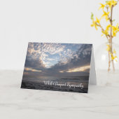 悔やみや弔慰ハート カード (黄色い花)