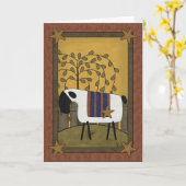 悔やみや弔慰バイブル詩の羊 カード (黄色い花)