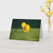 悔やみや弔慰バターカップデザイン |お悔やみ カード (黄色い花)