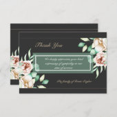 悔やみや弔慰バラサンキューカード サンキューカード (正面/裏面)