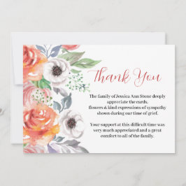 悔やみや弔慰バラフローラ葬儀デスサンキュー 招待状