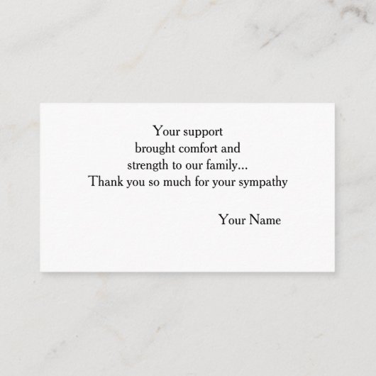 悔やみや弔慰バラ エンクロージャーカード (裏面)