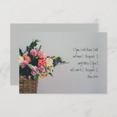 悔やみや弔慰パーソナライズされた聖なる書物、 経典フラットカードジョン14 (正面/裏面)