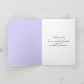 悔やみや弔慰パープルオダマキ(植物)花 カード (内部)
