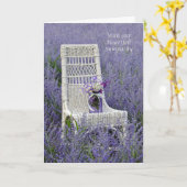 悔やみや弔慰パープルブーケ カード (黄色い花)