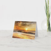 悔やみや弔慰ビーチサンライズ葬儀サンキューカード サンキューカード (正面)