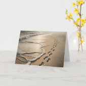 悔やみや弔慰ビーチ機器フットプリント及びシーフオム カード (黄色い花)