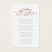 悔やみや弔慰ピエレガントンクローズフローラフォトポエムカード (裏面)