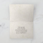 悔やみや弔慰ピンクのバラが流木に カード (内部)