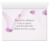 悔やみや弔慰ピンクグラジオラス水反射 (内部横(下))