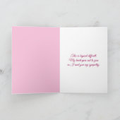 悔やみや弔慰ピンクデイジー カード (内部)