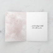 悔やみや弔慰ピンクフローラ水彩抽象芸術 カード (内部)