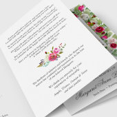 悔やみや弔慰ピンクフローラ葬儀サンキューカード