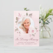 悔やみや弔慰ピンクローズフローラ記念館 サンキューカード (スタンド正面)