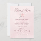 悔やみや弔慰ピンクローズフローラ記念館 サンキューカード (裏面)