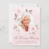 悔やみや弔慰ピンクローズフローラ記念館 サンキューカード (正面)