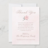 悔やみや弔慰ピンクローズフローラ記念館 サンキューカード (裏面)