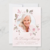 悔やみや弔慰ピンクローズフローラ記念館 サンキューカード (正面)