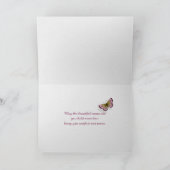 悔やみや弔慰ピンクローゼオンビーチ砂 カード (内部)