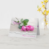 悔やみや弔慰ピンクローゼオンビーチ カード (黄色い花)