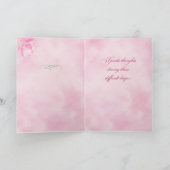 悔やみや弔慰ピンクロータスフラワー カード (内部)