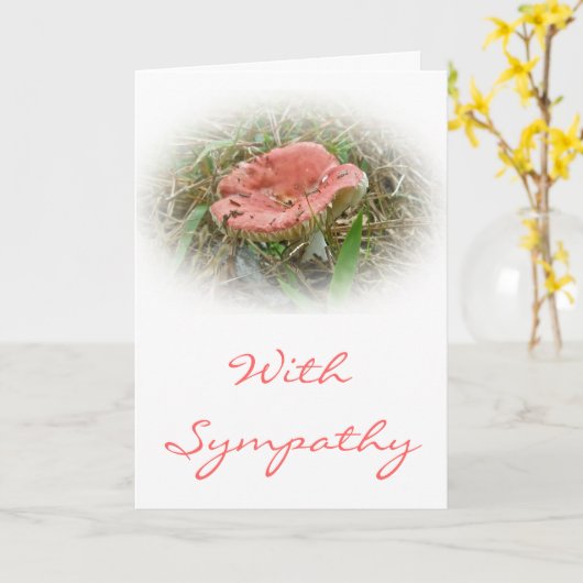 悔やみや弔慰ピンク カード (黄色い花)