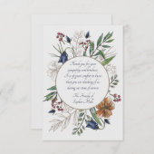 悔やみや弔慰フィールドフラワーズ招待状 招待状 (正面/裏面)